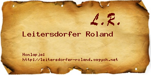 Leitersdorfer Roland névjegykártya